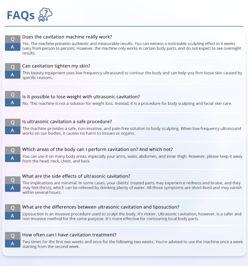 vacuum cavitation rf machine faq
